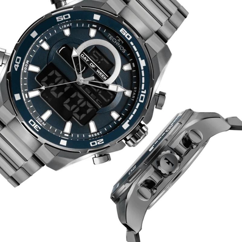 Relógio Technos Masculino Digitech Grafite BJK626AC/1A - Relógio